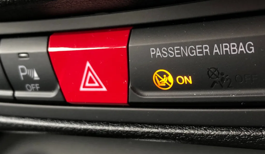 passenger airbag on