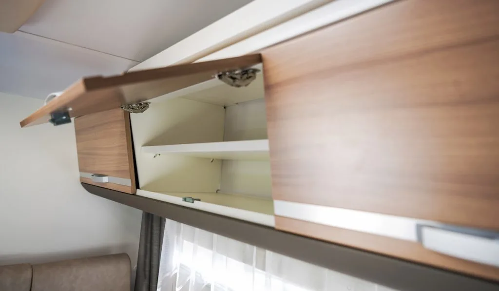 Modern Camper Van RV Overhead Storage Area